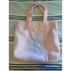 Stoney Clover Lane x Target Pink Terry Cloth Embroidered Tote Bag Shoulder Bag